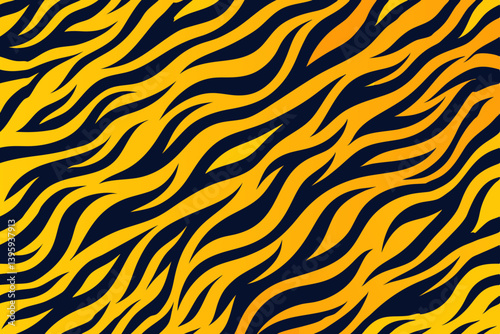 Fierce tiger stripes in vibrant orange and deep blue, a bold and dynamic pattern showcasing the beauty of nature's design.