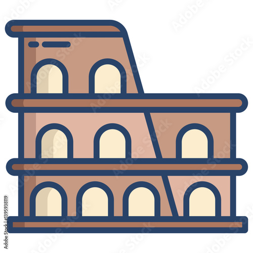 Linear color Colosseum icon