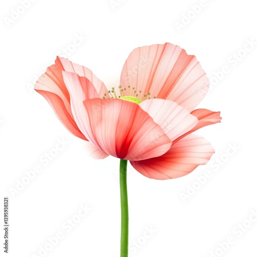 pink flower isolated on white
