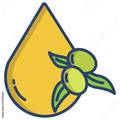 Linear color Olives icon