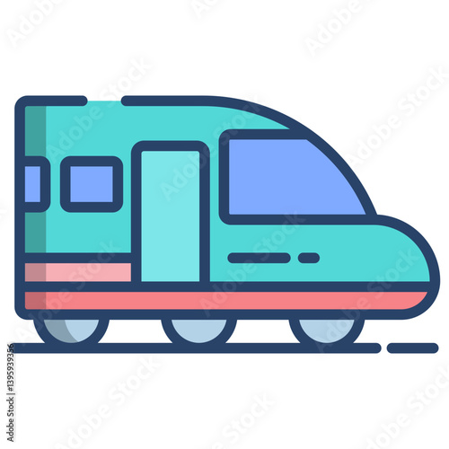 Linear color Shinkansen icon