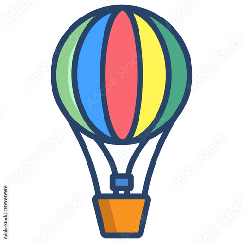Linear color HotAir Balloon Icon