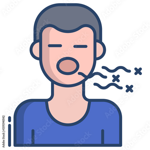 Linear color Bad Breath icon