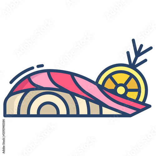 Linear color Keto food icon