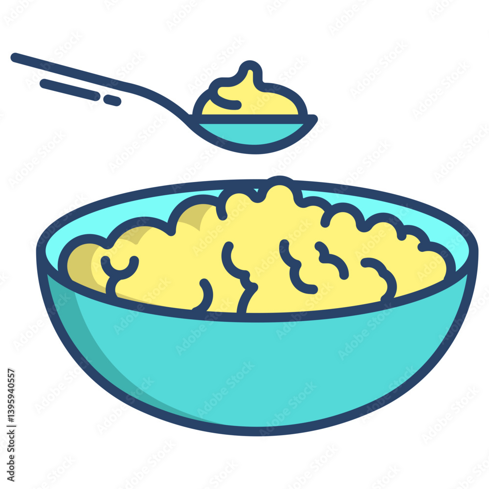 Linear color yogurt & cheese icon Linear color yogurt & cheese icon