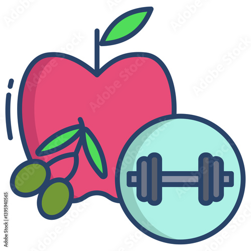Linear color Targetted keto icon