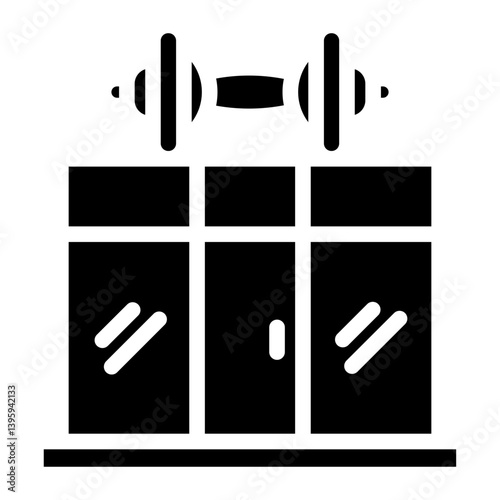 Gymnasium line icon