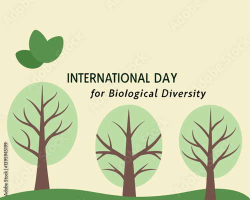 International Day for Biological Diversity: Trees and Seedling Symbolizing Growth.