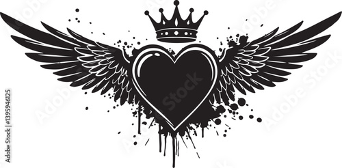 Vector graffiti spray paint love isolated vector illustration