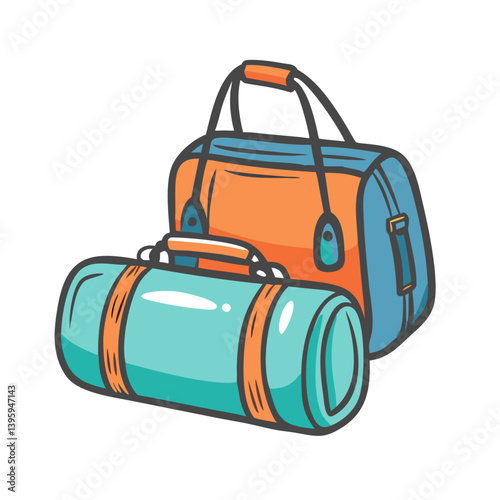 duffel bags icon, duffel bags vector illustration-simple illustration of duffel bags, perfect for duffel bags logos and icons