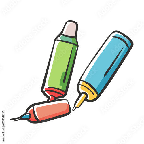 dry erase markers icon, dry erase markers vector illustration-simple illustration of dry erase markers, perfect for dry erase markers logos and icons