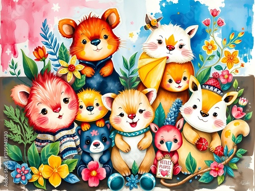 easter decoration with eggs and chickens