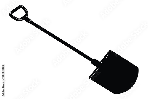 snow shovel vector icon