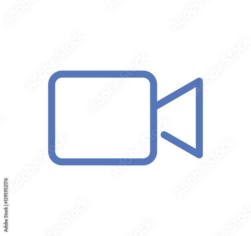 Video conference, line art icon, video conference outlined lineart, interface related vector illustration.