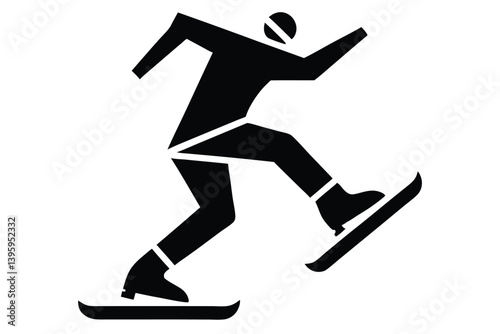 ice skating vector icon