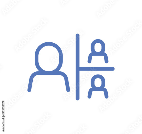 Video conference, line art icon, video conference outlined lineart, interface related vector illustration.