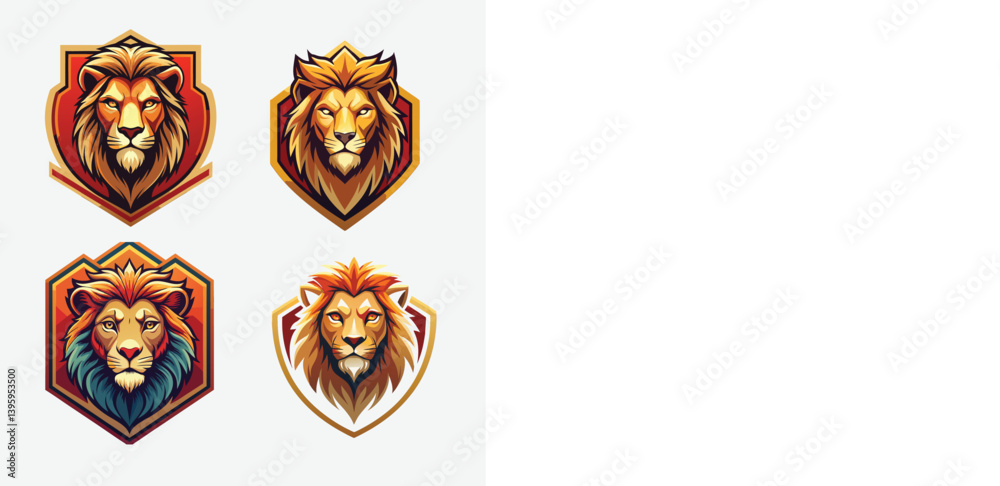 Fototapeta premium Portrait of lion head