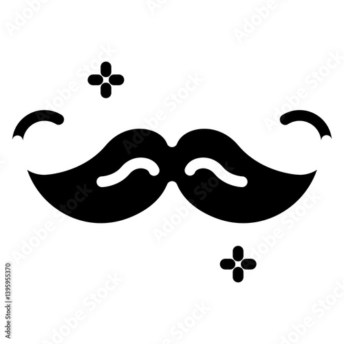 Mustache line icon