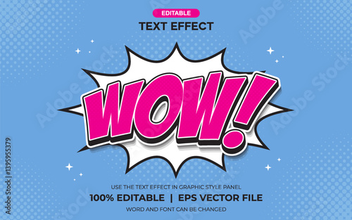 Wow Comic Style Editable Text Effect