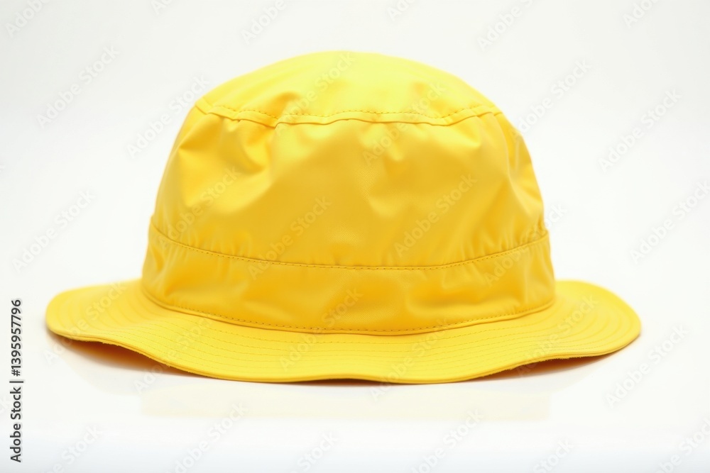 Bright yellow hat for outdoor activities and rain Bright yellow hat for outdoor activities and rain