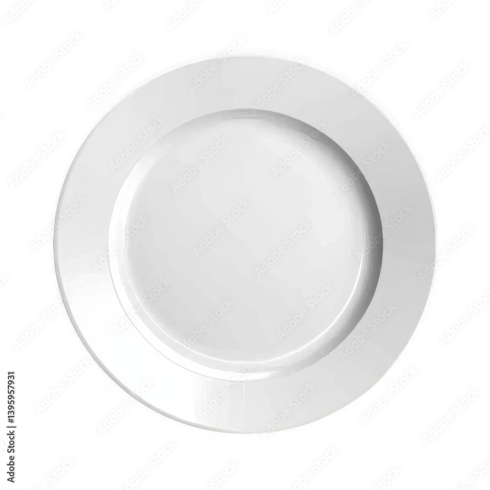 Isolated white plate on transparent background Isolated white plate on transparent background