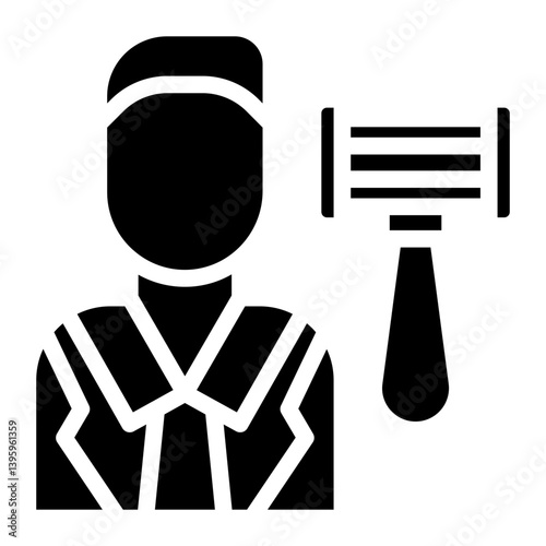 Judge line icon