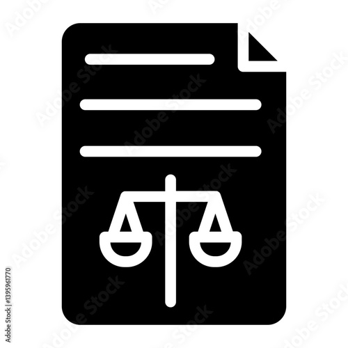 Картината върху платно Court Order line icon
