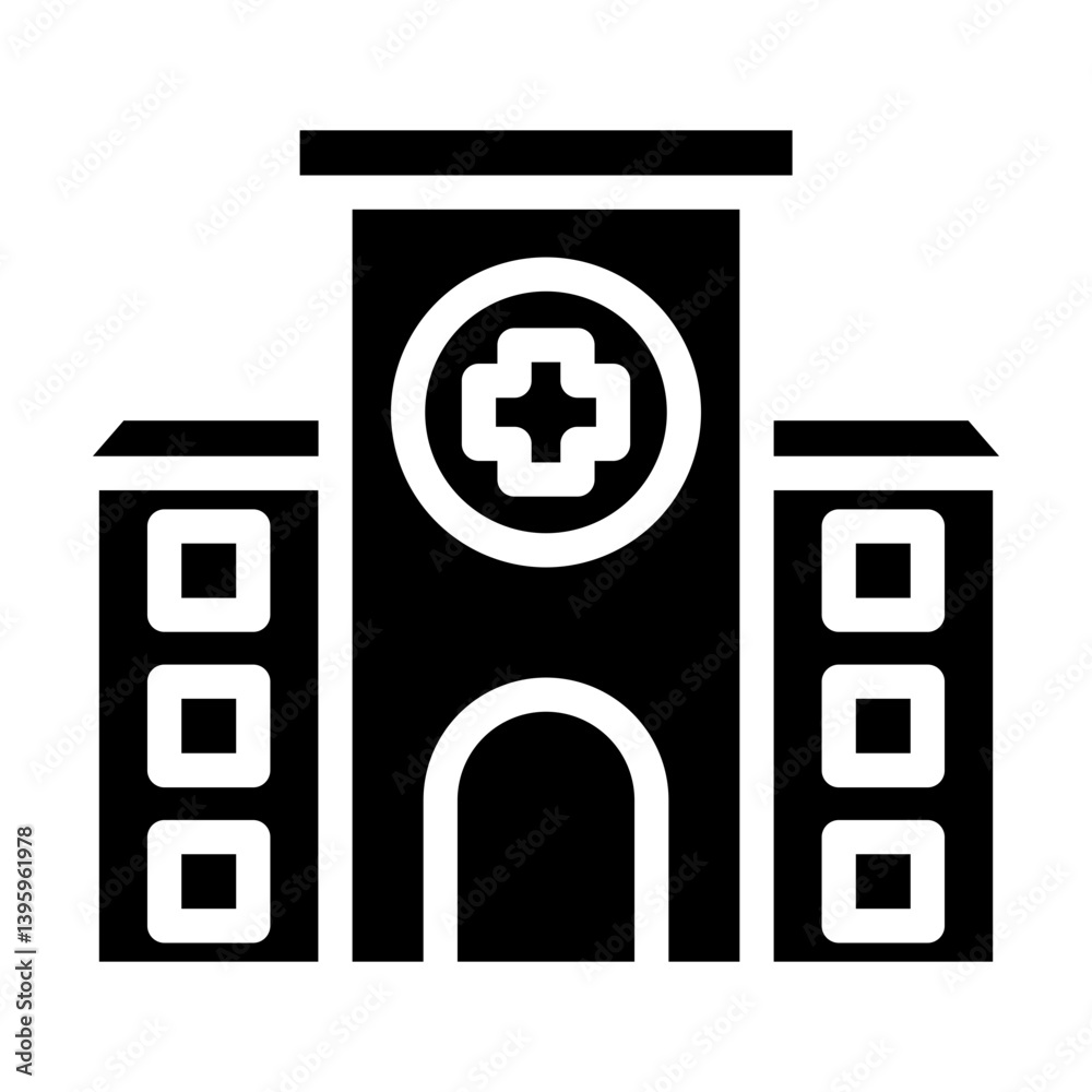 Obraz premium Hospital line icon