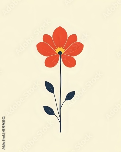 illustration vectorielle d'une petite fleur sauvage