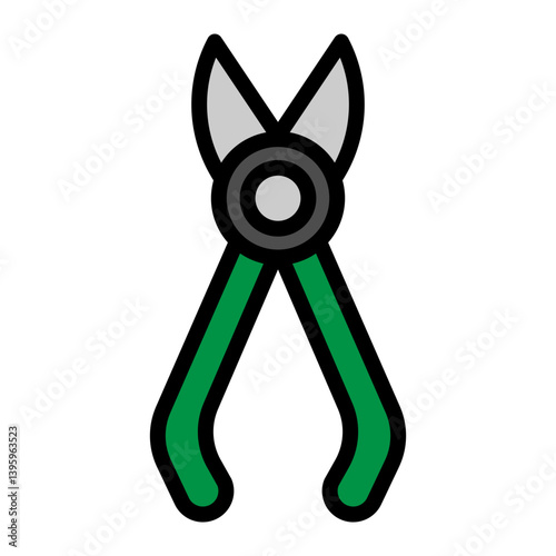 Wire Cutter Vector Filled Icon Design