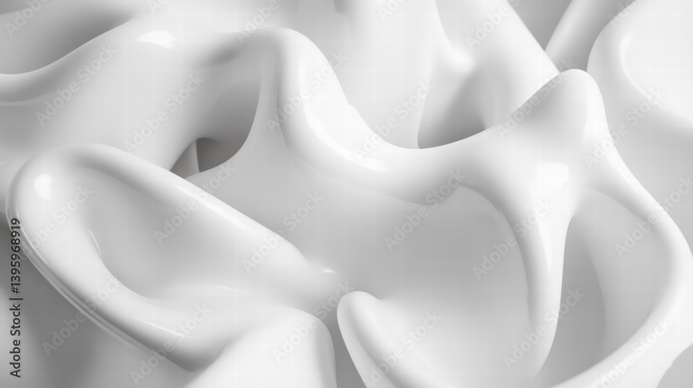 Obraz premium Fluid Abstract Texture: A close-up shot of a flowing, abstract texture. The glossy, smooth surfaces create a sense of movement and elegance.