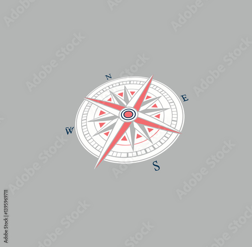 compass on a white background