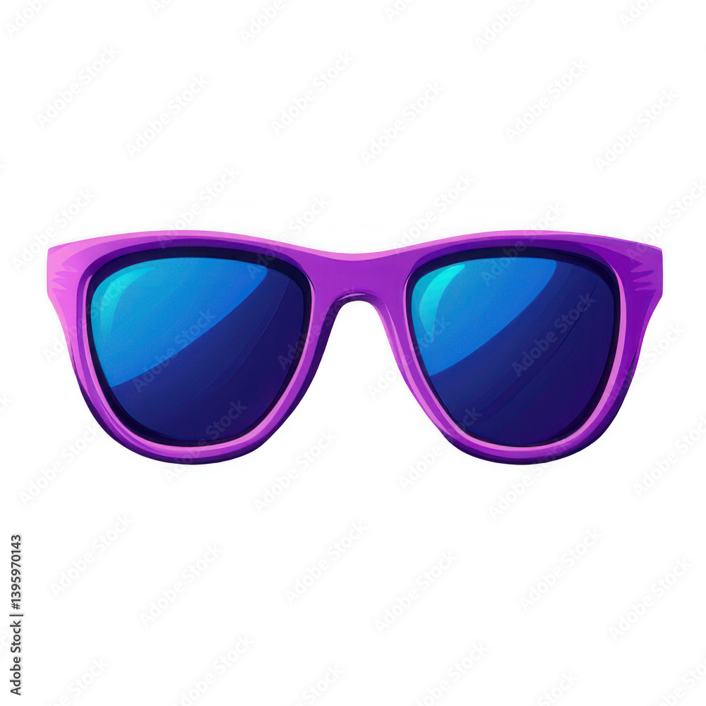 Sunglasses icon 3D purple render isolated on transparent background
Sunglasses icon 3D purple render isolated on transparent background