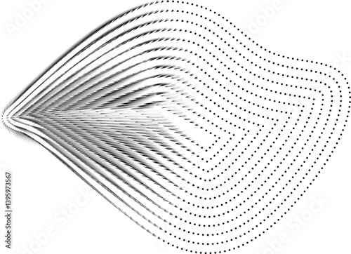 Fluid mesh shape resembling a hand-drawn distorted figure with an irregular organic appearance.
