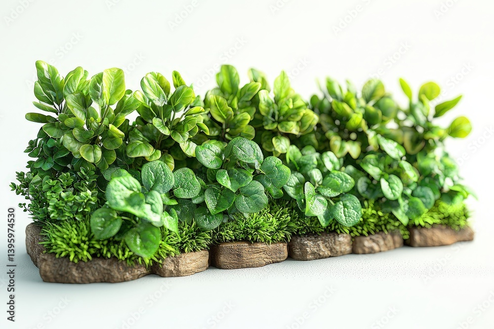 Lush green succulent arrangement on wooden base for modern interior decor Lush green succulent arrangement on wooden base for modern interior decor