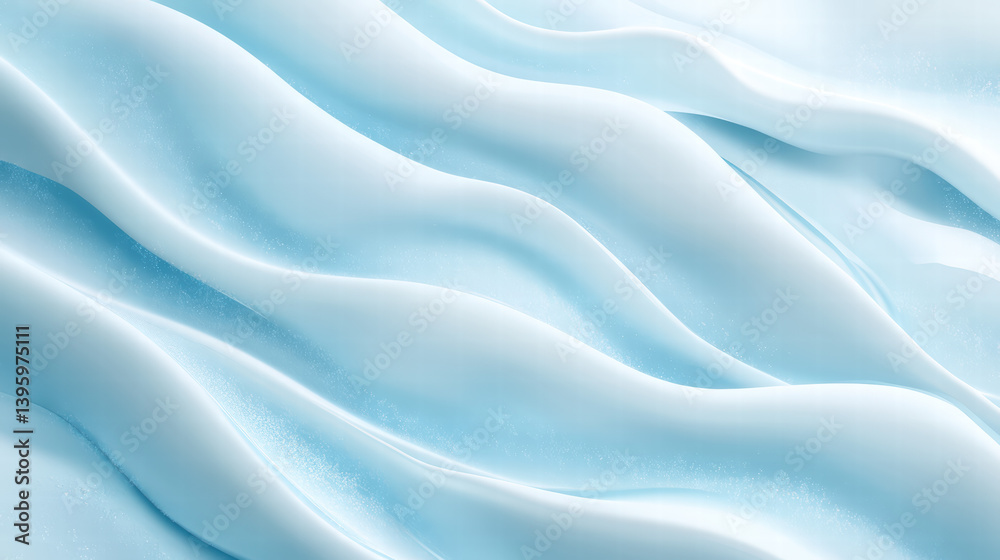 Obraz premium Serene textile abstraction: a close-up shot captures the fluid elegance of draped fabric, creating an atmosphere of peaceful movement and subtle gradients of light and shadow.
