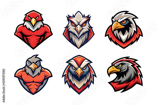 Falcon, Esport vector logo eagle illustration mascot colorful concept Eagle hawk falcon