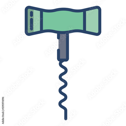 Linear color Cockscrew icon