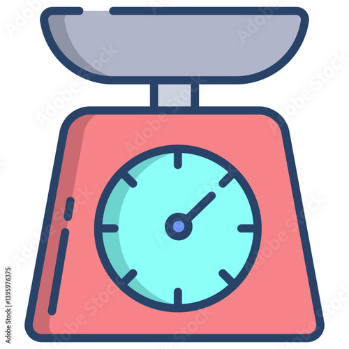 Linear color Kitchen Scale icon