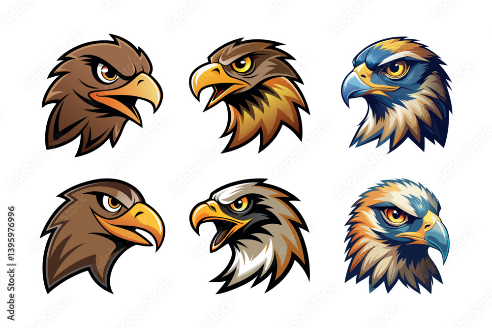 Falcon, Esport vector logo eagle illustration mascot colorful concept Eagle hawk falcon