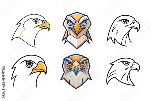 Falcon, Esport vector logo eagle illustration mascot colorful concept Eagle hawk falcon