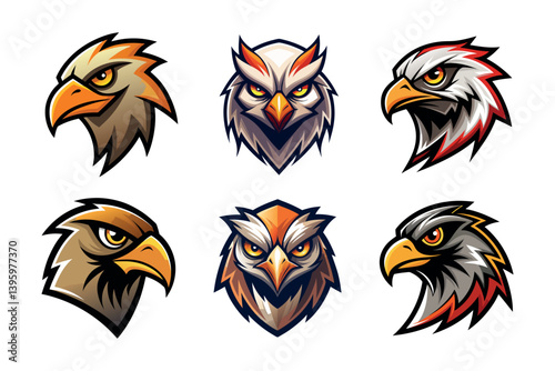 Falcon, Esport vector logo eagle illustration mascot colorful concept Eagle hawk falcon