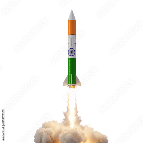 Indian Missile Launching, Depicting National Pride