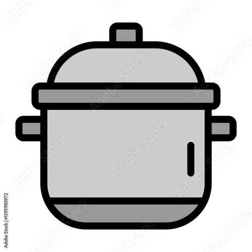 Cooking Pot Vector Filled Icon Design