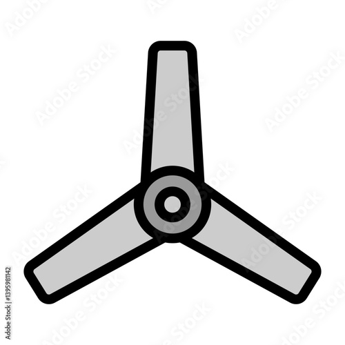 Ceiling Fan Vector Filled Icon Design
