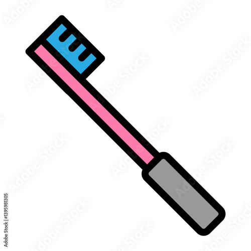 Toothbrush Vector Filled Icon Design