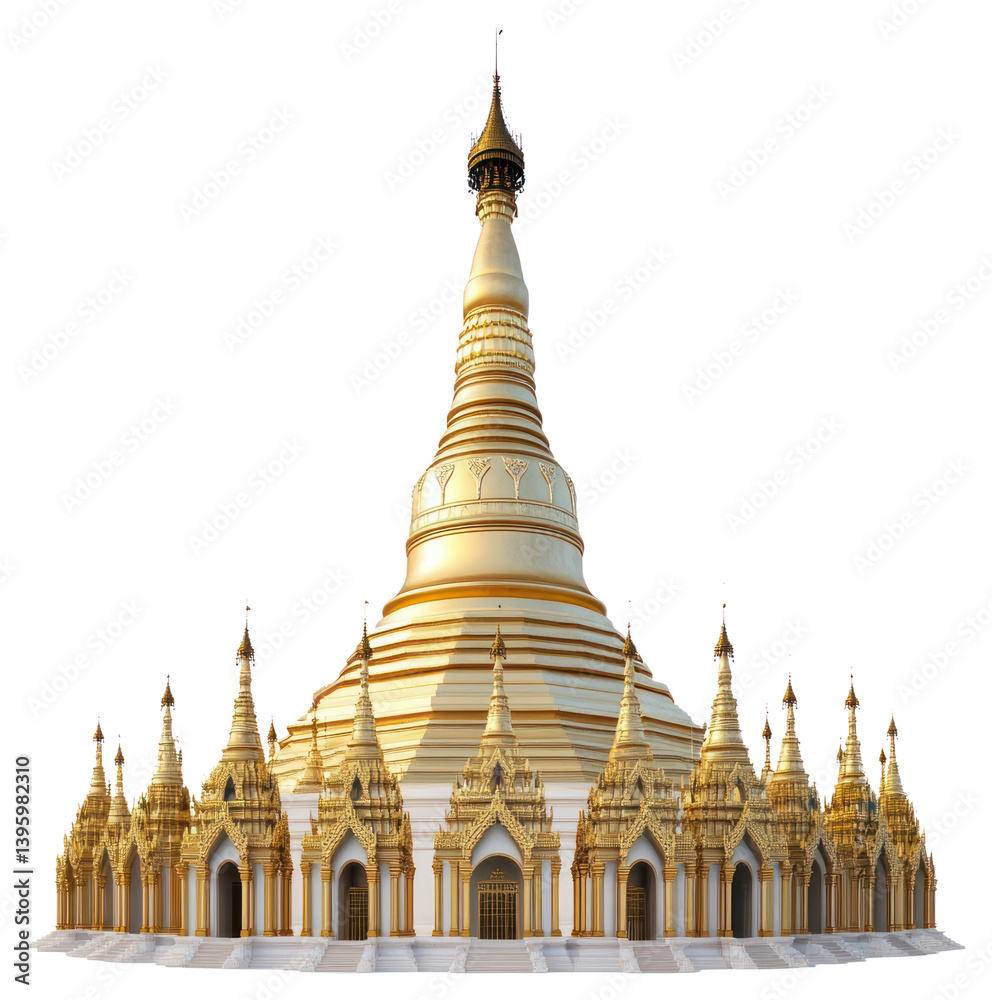 Fototapeta premium PNG Shwedagon Pagoda pagoda architecture temple.