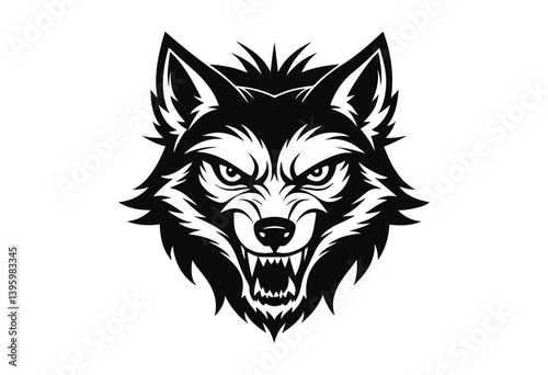 wolf head vector