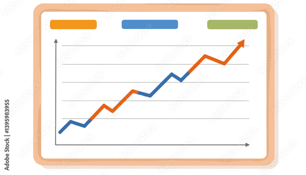 Geometric goal-setting chart illustrating progress on whiteboard, ambition Geometric goal-setting chart illustrating progress on whiteboard, ambition