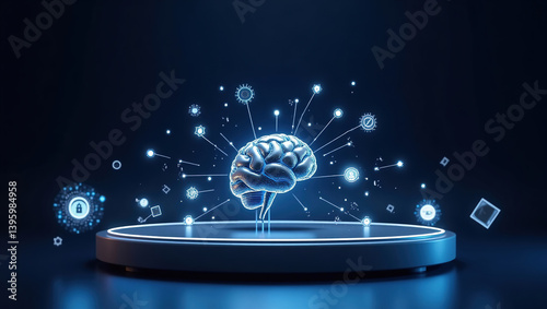 Obraz na płótnie creative digital technologies, AI, blockchain w salonie